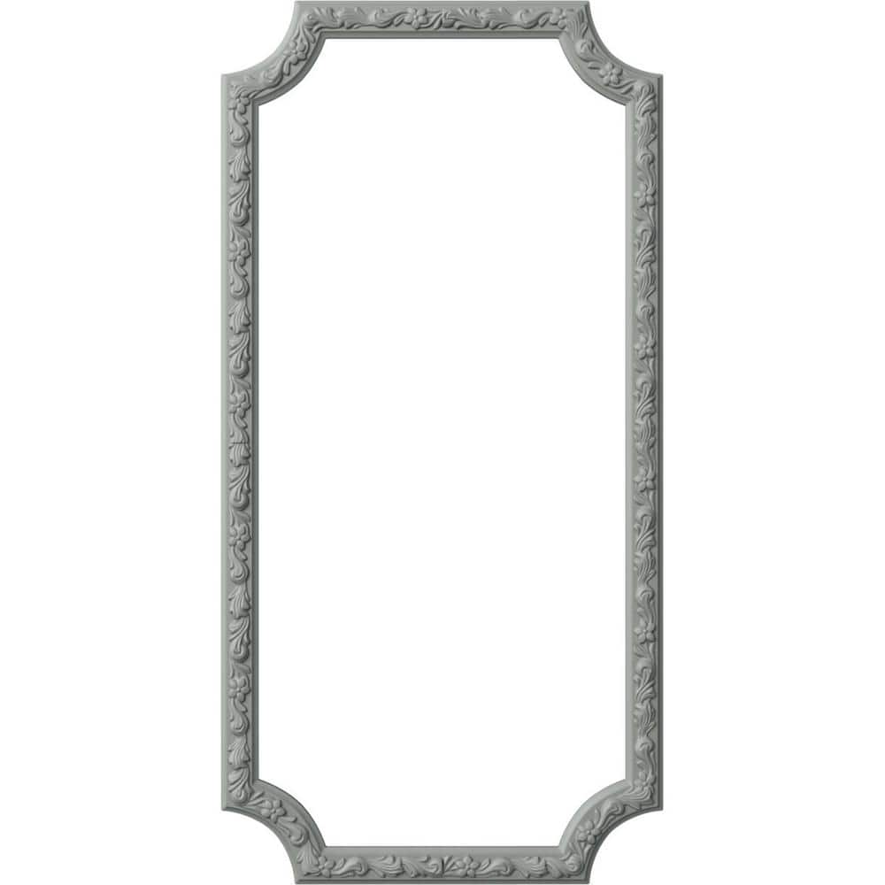 Ekena Millwork 24 in. W x 48 in. H Unfinished Polyurethane Sussex Floral Panel Moulding Kit (Single Panel) (1)