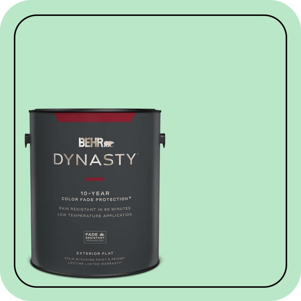 BEHR DYNASTY 1 gal. #460A-3 Canton Jade Flat Exterior Stain-Blocking Paint & Primer
