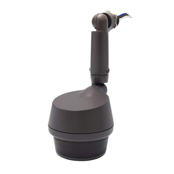 Commercial Electric 270-Degree Bronze Motion Activated Wired Outdoor 1-Head Dusk to Dawn Security Flood Light Sensor