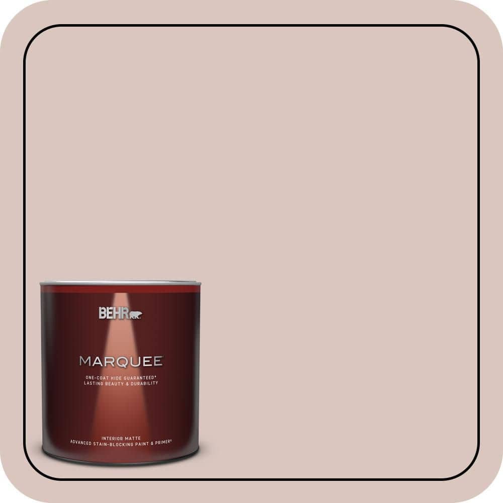 BEHR MARQUEE 1 qt. #PPU2-06 Wisp of Mauve Matte Interior Paint & Primer