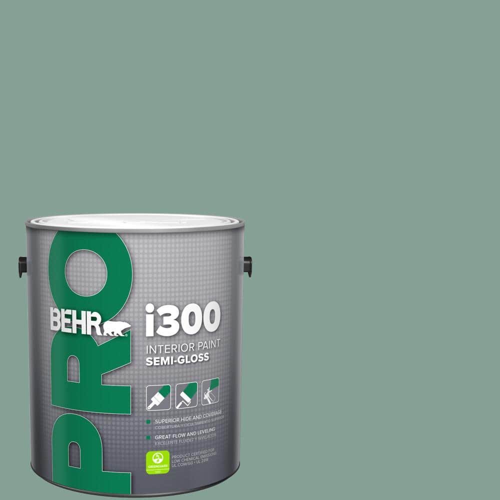 BEHR PRO 1 gal. #S420-4 Australian Jade Semi-Gloss Interior Paint (1)
