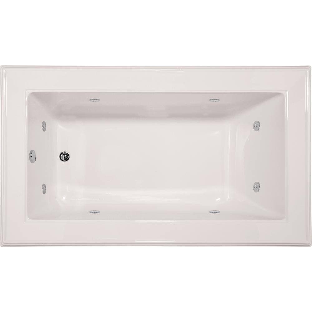 Hydro Systems Angel 66 in. x 42 in. Acrylic Rectangular Drop-in Air Bath Bathtub with Center Drain in White (2)
