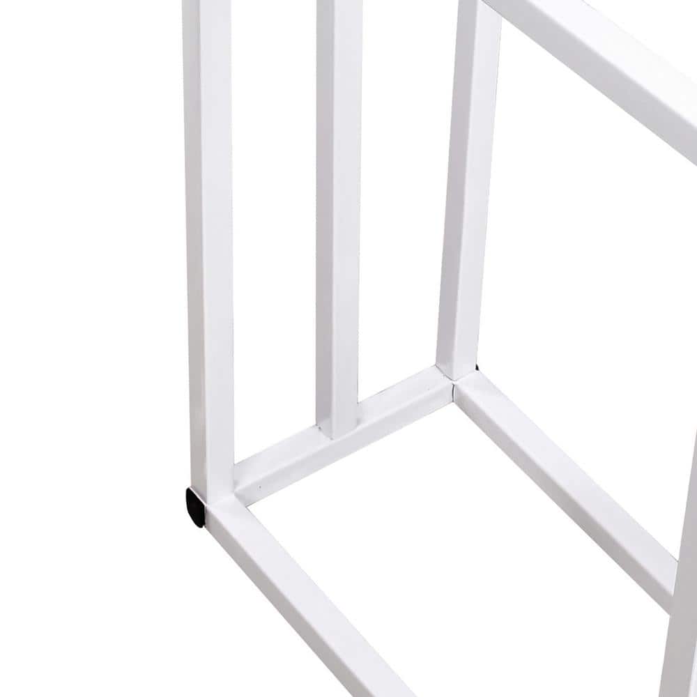 tunuo Metal Freestanding Towel Rack 3 Tiers Hand Towel Holder Organizer in White (3)