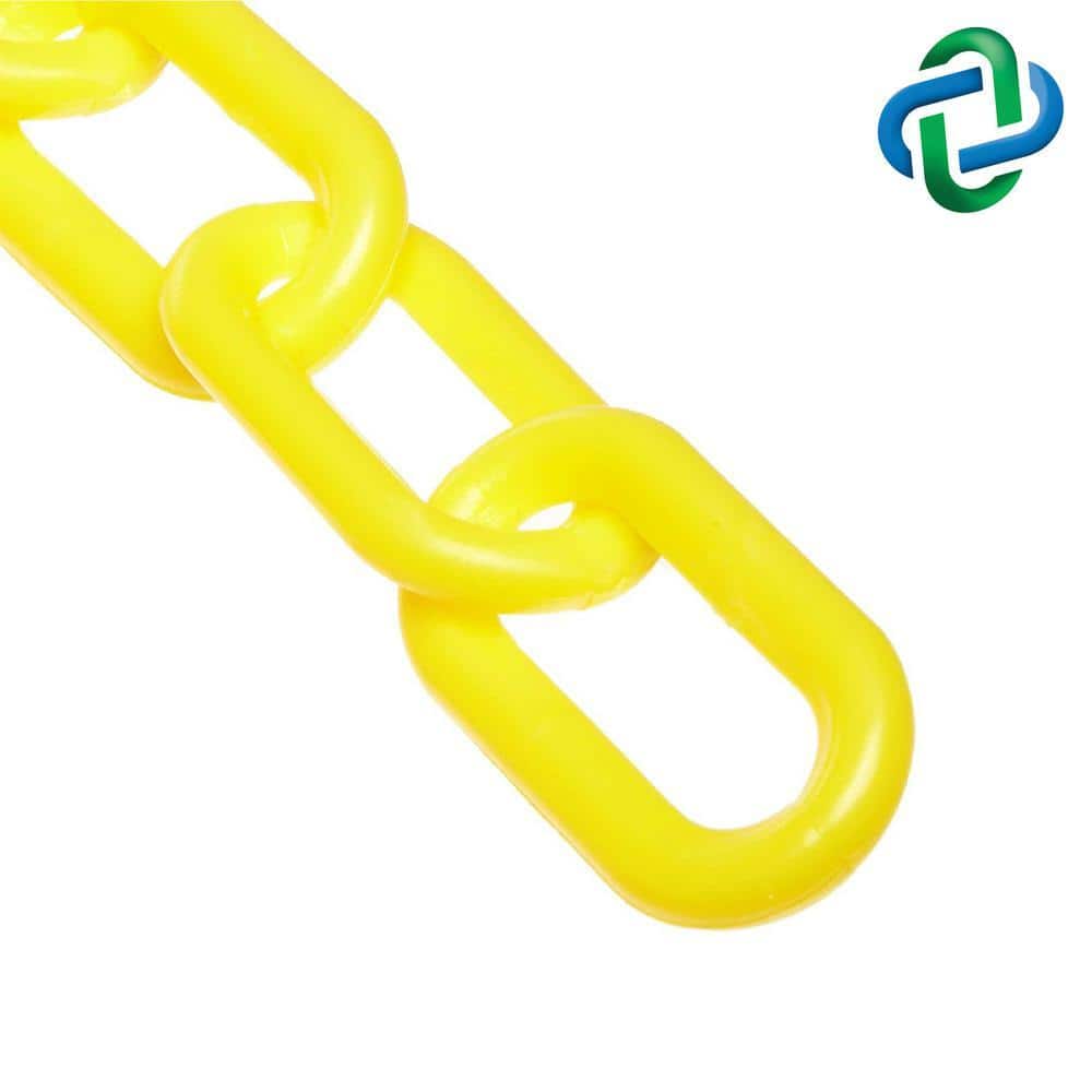 Mr. Chain 2 in. (54 mm) x 25 ft. Yellow Heavy-Duty Plastic Barrier Chain