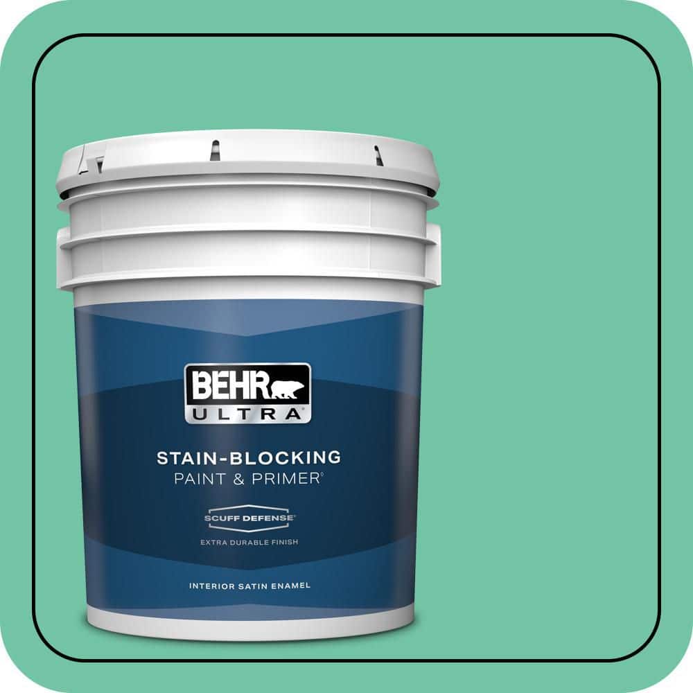 BEHR ULTRA 5 gal. #P420-4A Gem Silica Extra Durable Satin Enamel Interior Paint & Primer