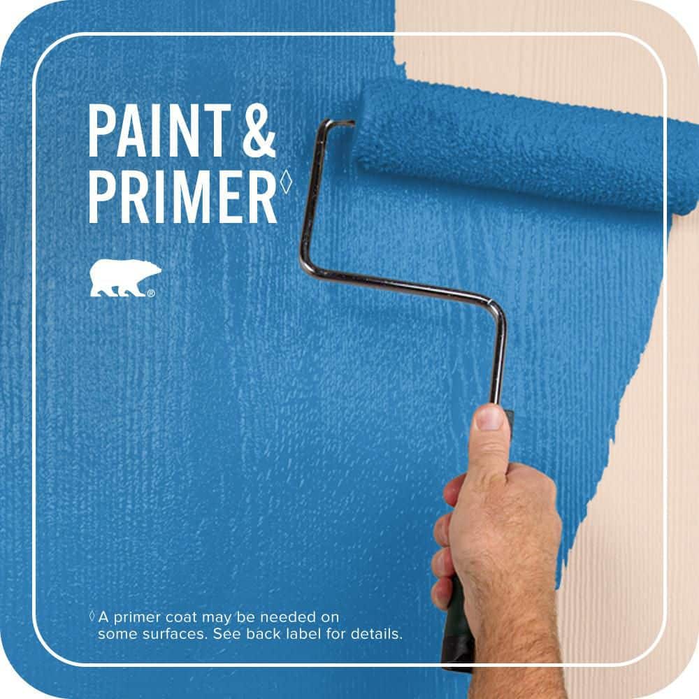 BEHR PREMIUM PLUS 1 qt. #P510-6 Brilliant Blue Flat Exterior Paint & Primer (2)