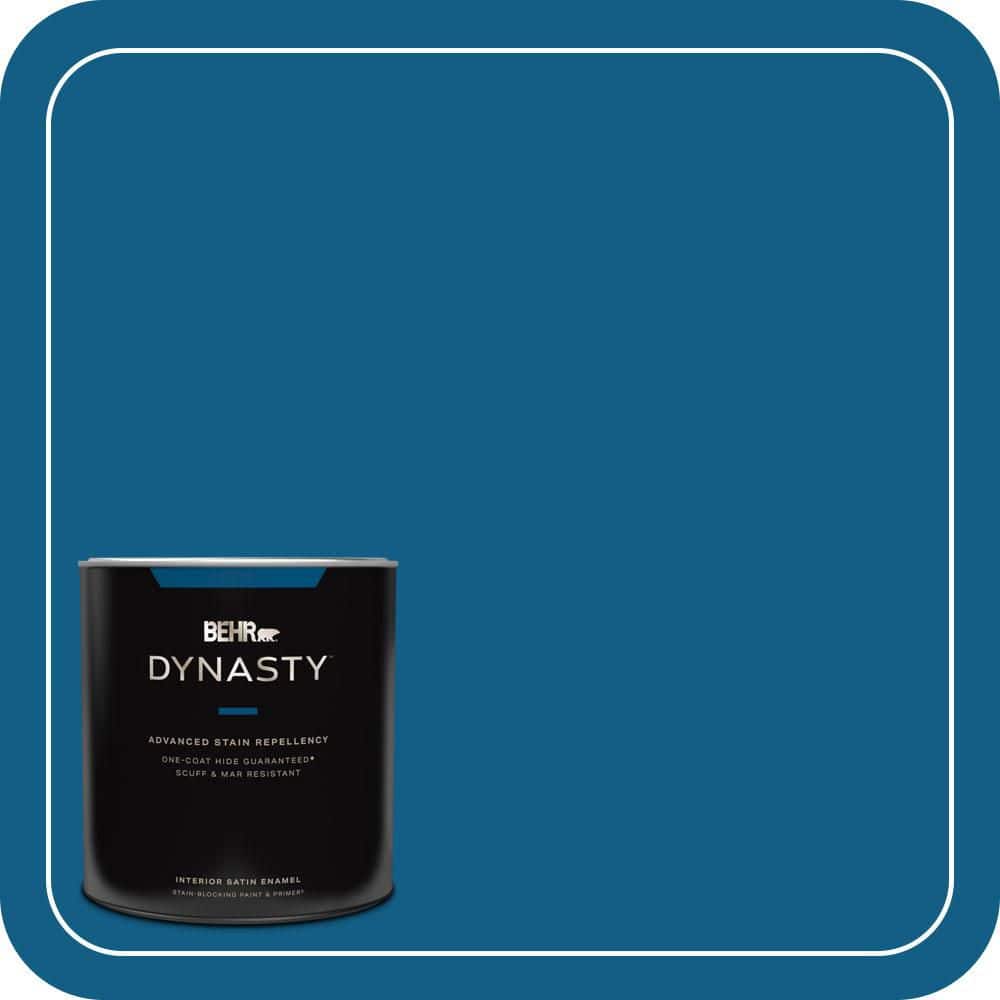 BEHR DYNASTY 1 qt. #S-H-550 Sapphire Sparkle Satin Enamel Interior Stain-Blocking Paint & Primer