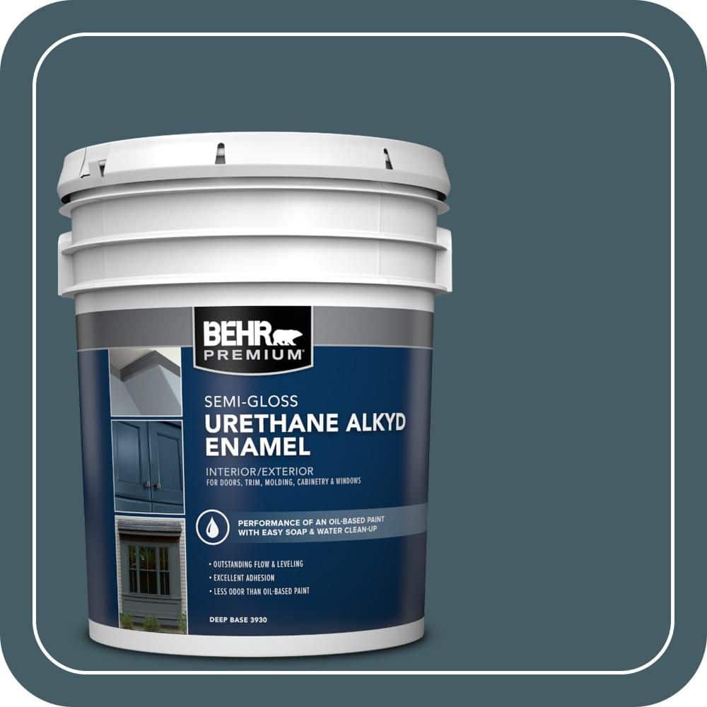 BEHR PREMIUM 5 gal. #PPU13-19 Observatory Urethane Alkyd Semi-Gloss Enamel Interior/Exterior Paint