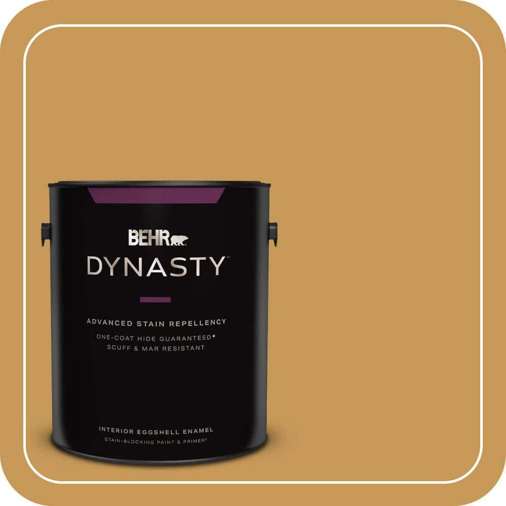 BEHR DYNASTY 1 gal. #PMD-104 Amber Glass Eggshell Enamel Interior Stain-Blocking Paint & Primer