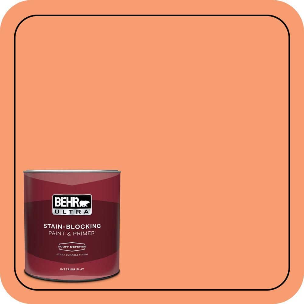 BEHR ULTRA 1 qt. #P200-5 Burning Coals Extra Durable Flat Interior Paint & Primer