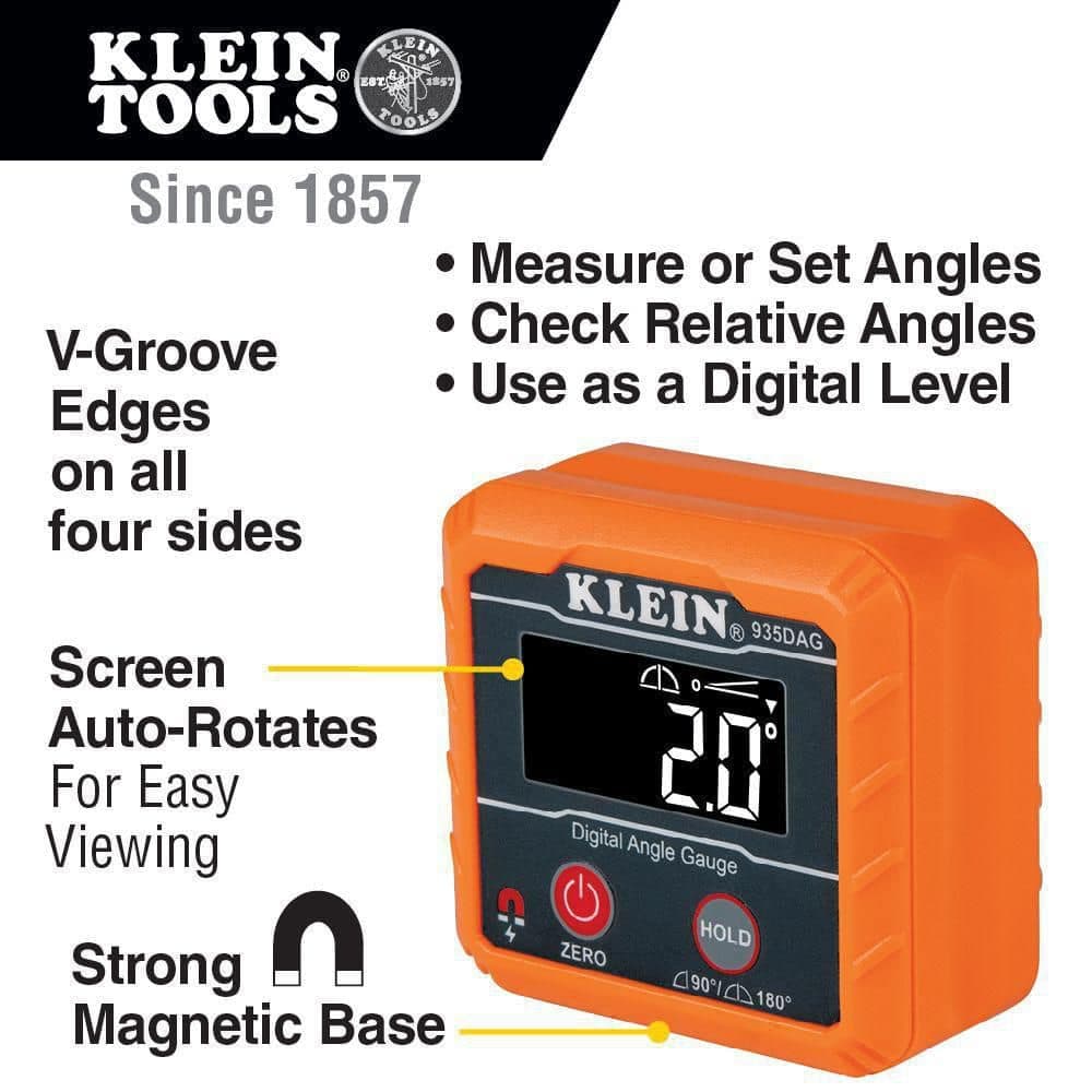 Klein Tools 2-Piece Tape Measure and Digital Angle Gauge and Level Tool Set (3)