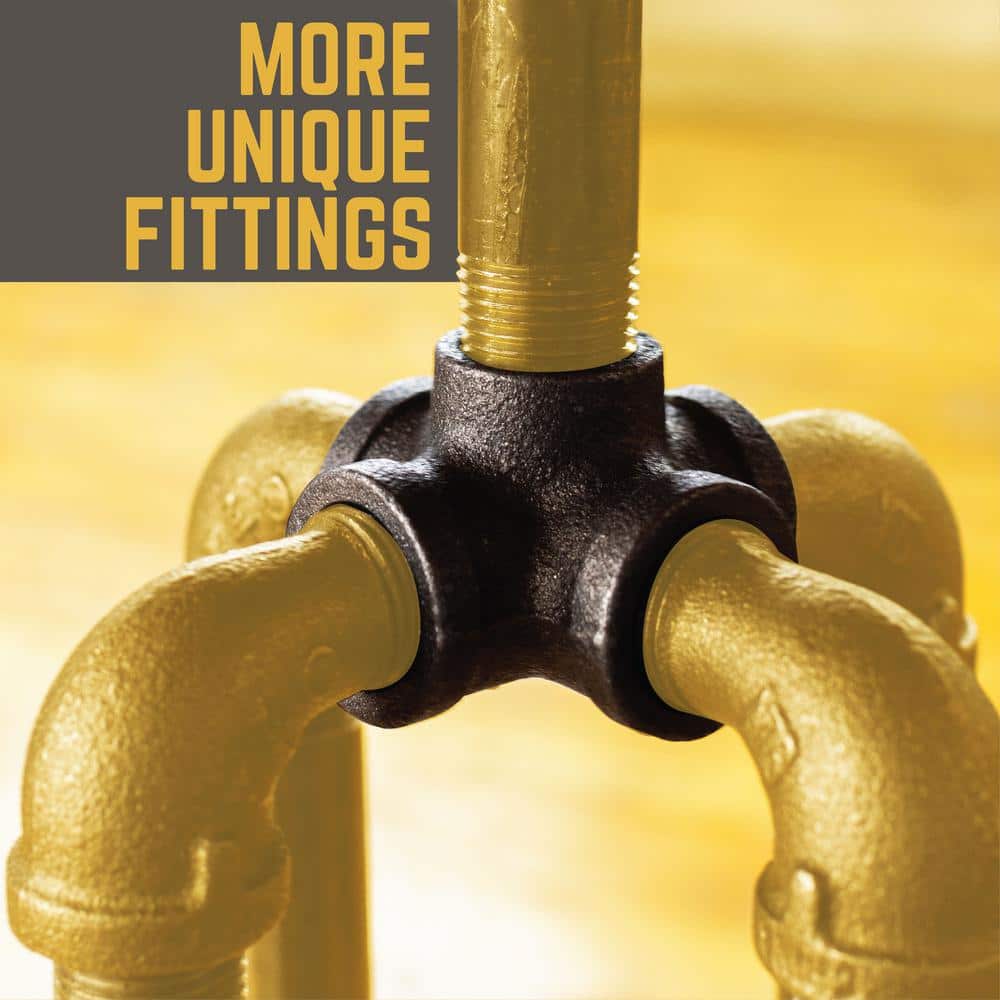 PIPE DECOR 1/2 in. Black Iron Coupling (4)