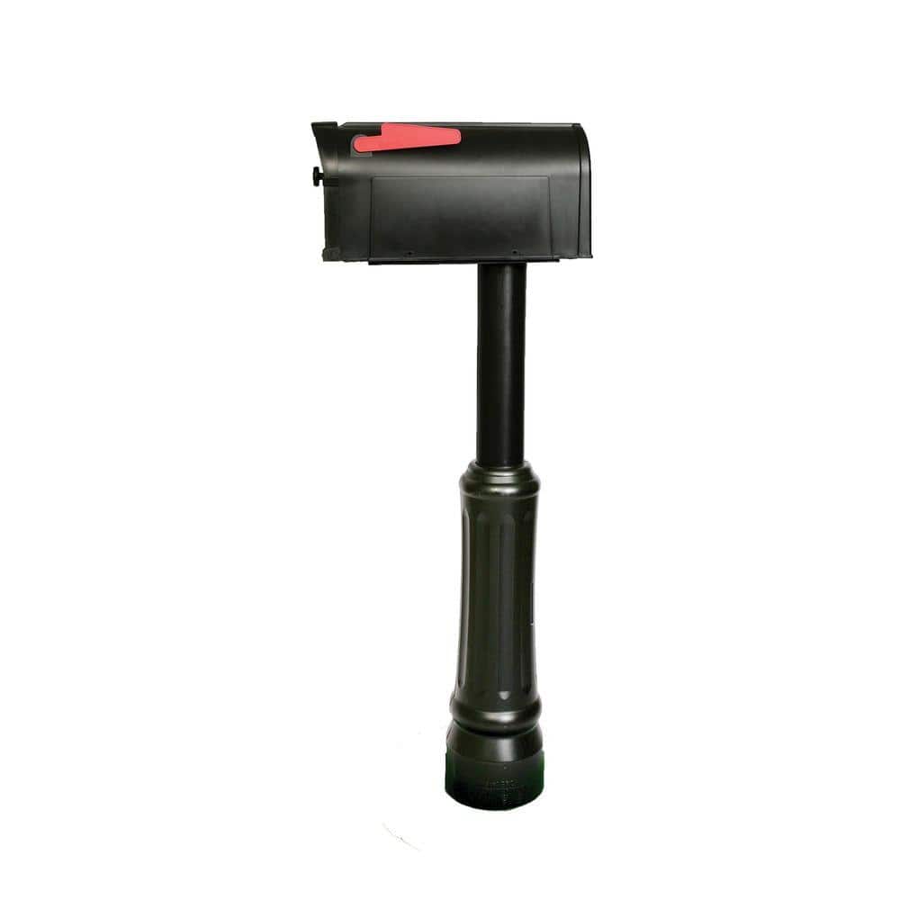 Postal PRO Madison Mailbox and Post Kit, Black (3)