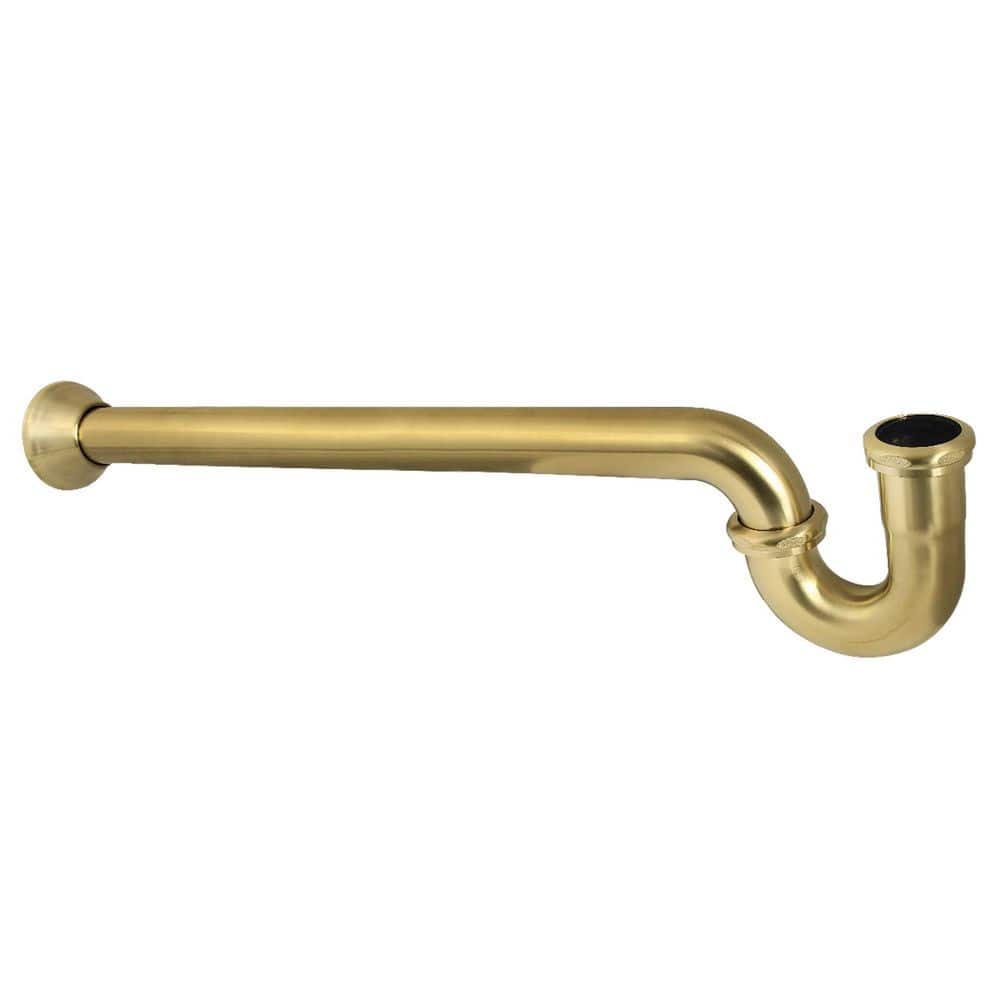 Kingston Brass Vintage 1-1/2 Inch 18-Gauge Decor P-Trap in Brushed Brass (1)