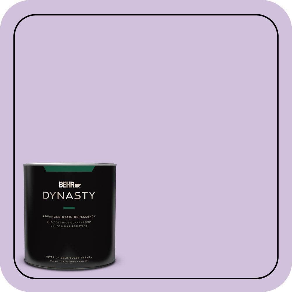 BEHR DYNASTY 1 qt. #650A-3 Fresh Heather Semi-Gloss Enamel Interior Stain-Blocking Paint & Primer