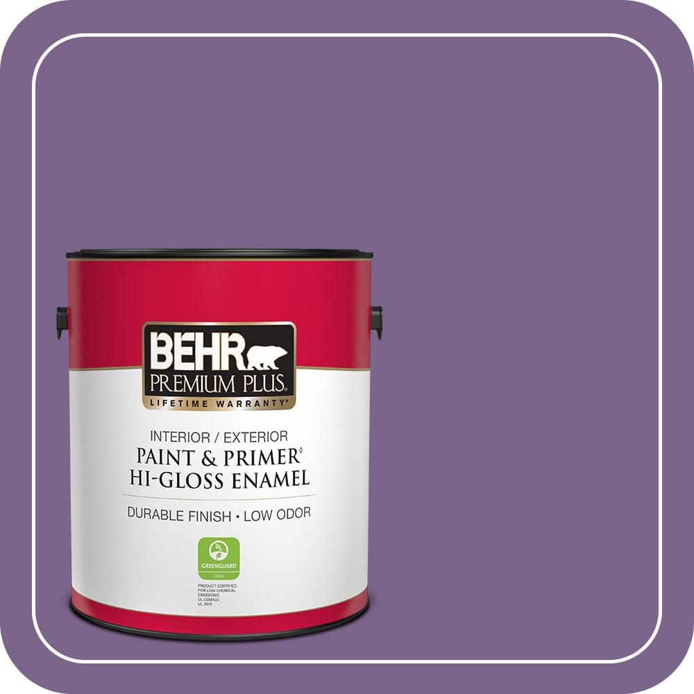 BEHR PREMIUM PLUS 1 gal. #M570-6 Notorious Hi-Gloss Enamel Interior/Exterior Paint & Primer