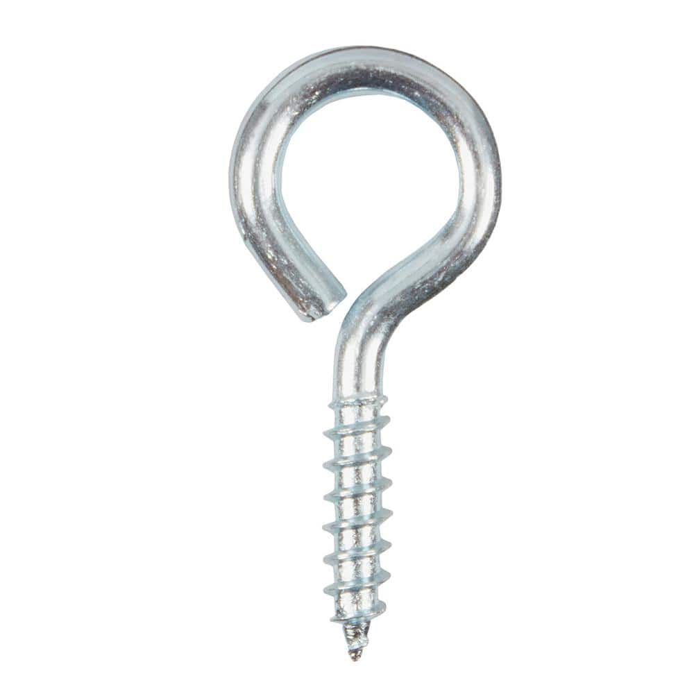 Everbilt 1/8 in. x 1-1/2 in. Zinc Screw Eye (4-Piece)