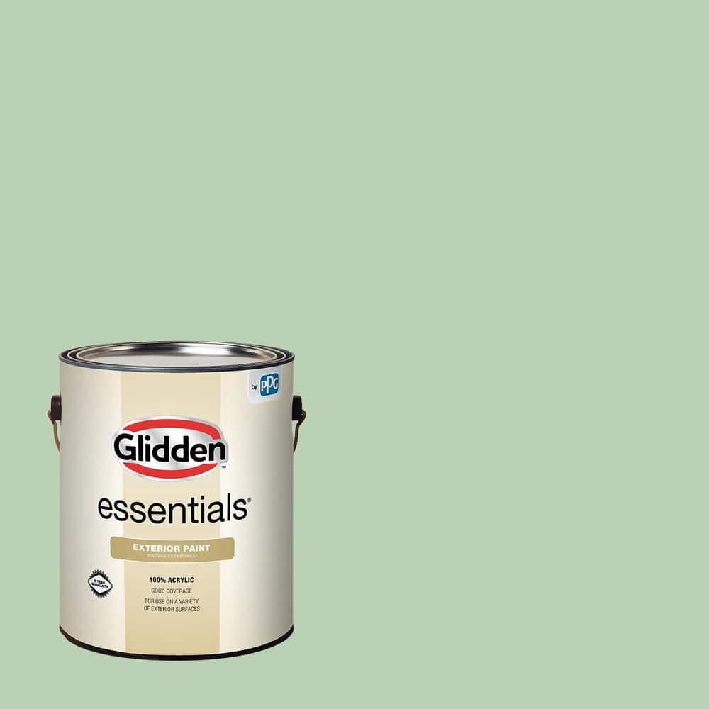 Glidden Essentials 1 gal. PPG1130-4 Lime Taffy Semi-Gloss Exterior Paint
