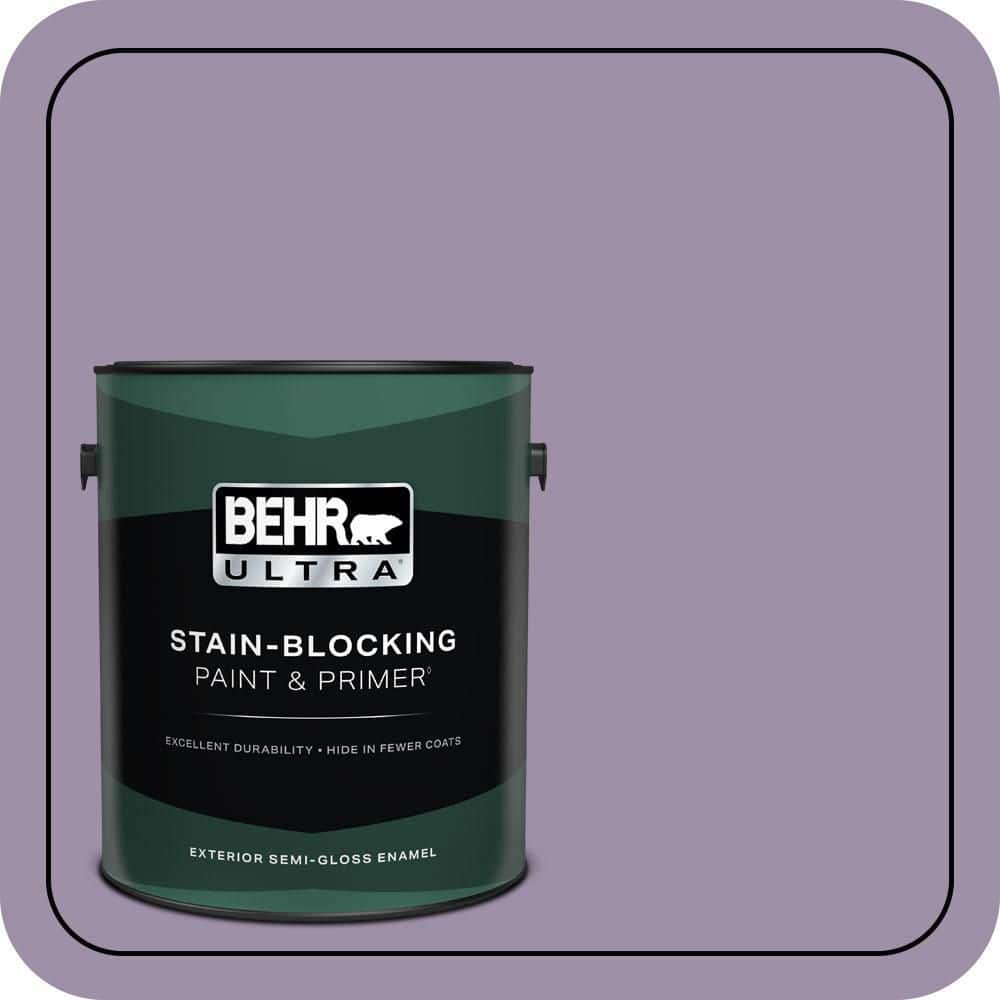 BEHR ULTRA 1 gal. #S100-4 Ancestry Violet Semi-Gloss Enamel Exterior Paint & Primer
