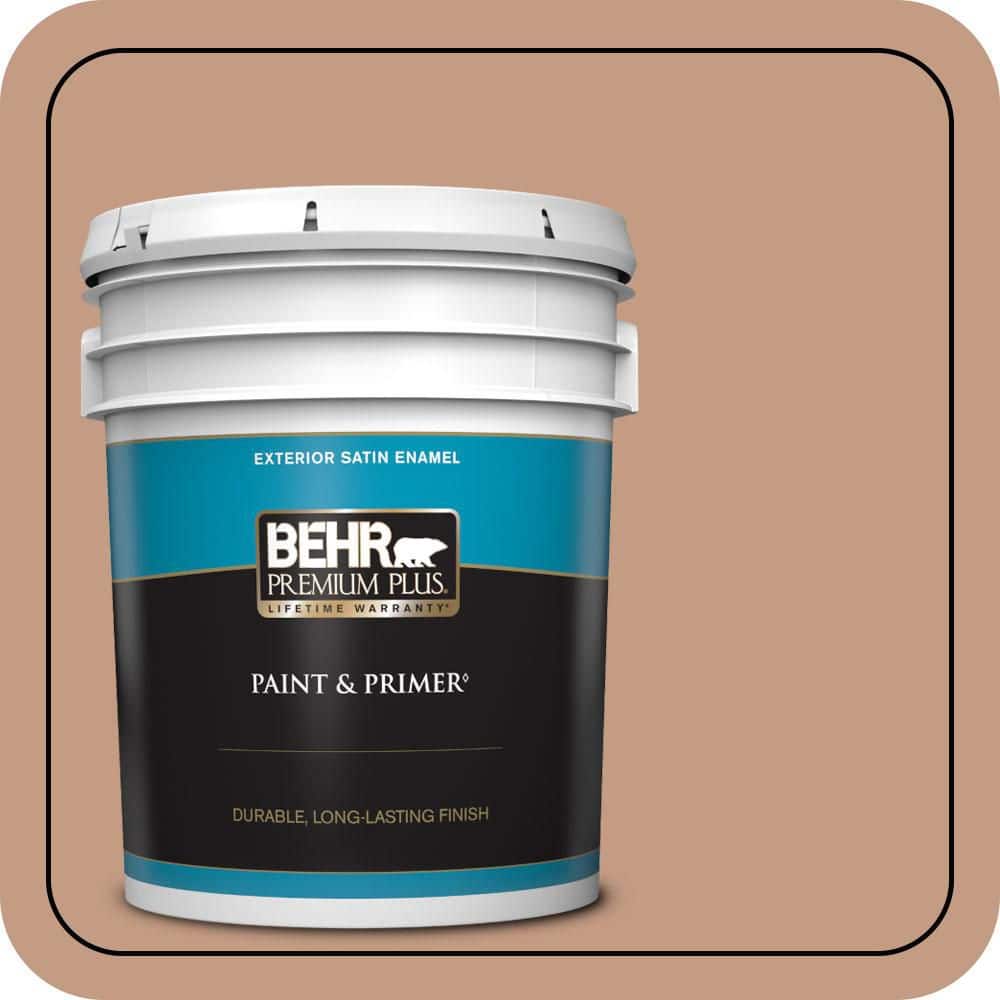BEHR PREMIUM PLUS 5 gal. #S210-4 Canyon Dusk Satin Enamel Exterior Paint & Primer