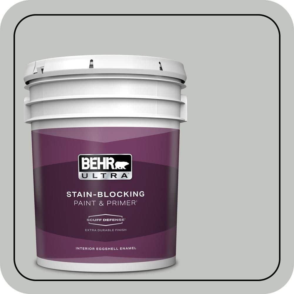 BEHR ULTRA 5 gal. #PPU25-14 Engagement Silver Extra Durable Eggshell Enamel Interior Paint & Primer