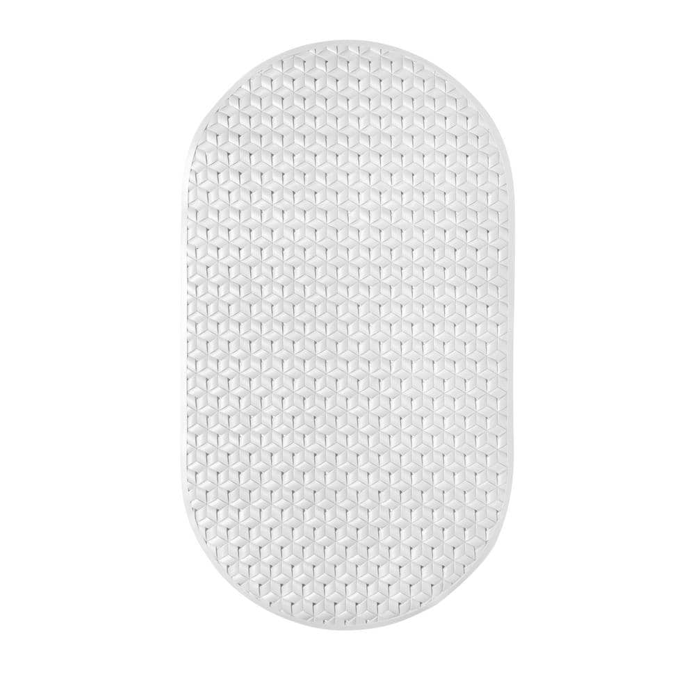 Zenna Home 27.5 in. x 15.5 in. 65% Recycled Premium Bath Mat in White (2)