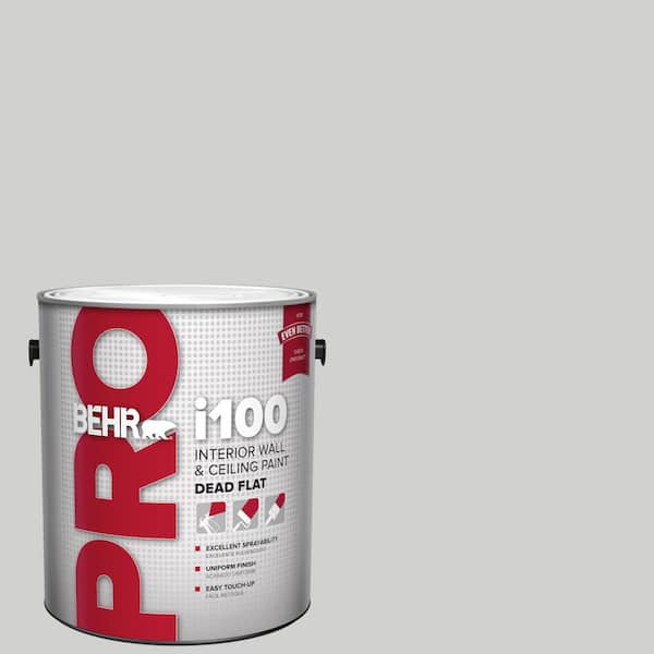 BEHR PRO 1 gal. #N520-1 White Metal Dead Flat Interior Paint (2)