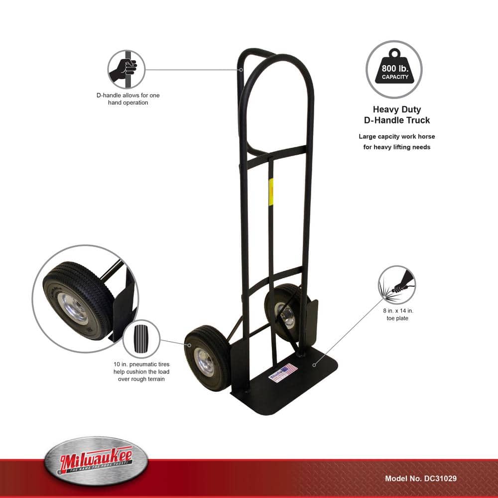 Milwaukee 800 lb. Capacity D-Handle Truck (2)