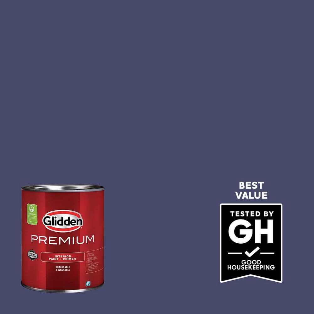 Glidden Premium 1 qt. PPG1169-7 Royal Hyacinth Flat Interior Paint