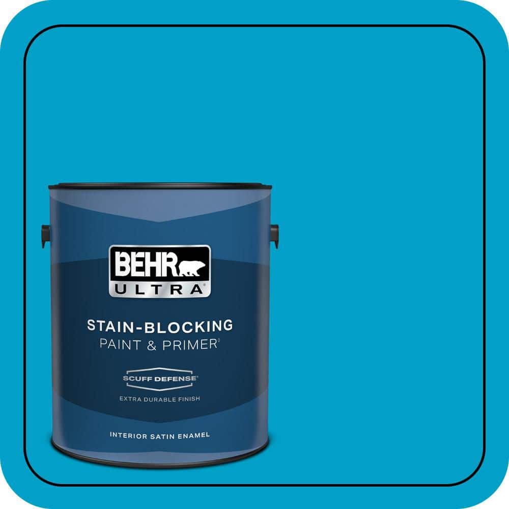 BEHR ULTRA 1 gal. #P490-5 Yucatan Extra Durable Satin Enamel Interior Paint & Primer