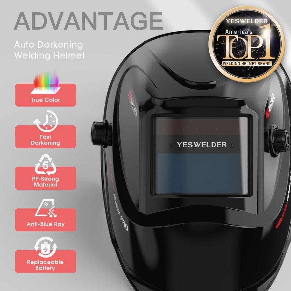 MYWISH Auto Darkening Welding Helmet, Wide Shade 3.5/9-13 for TIG MIG ARC Grind Welding Hood Helmet (2)