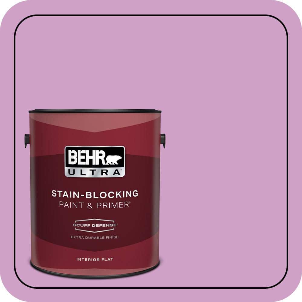 BEHR ULTRA 1 gal. #670B-4 Geranium Bud Extra Durable Flat Interior Paint & Primer (1)