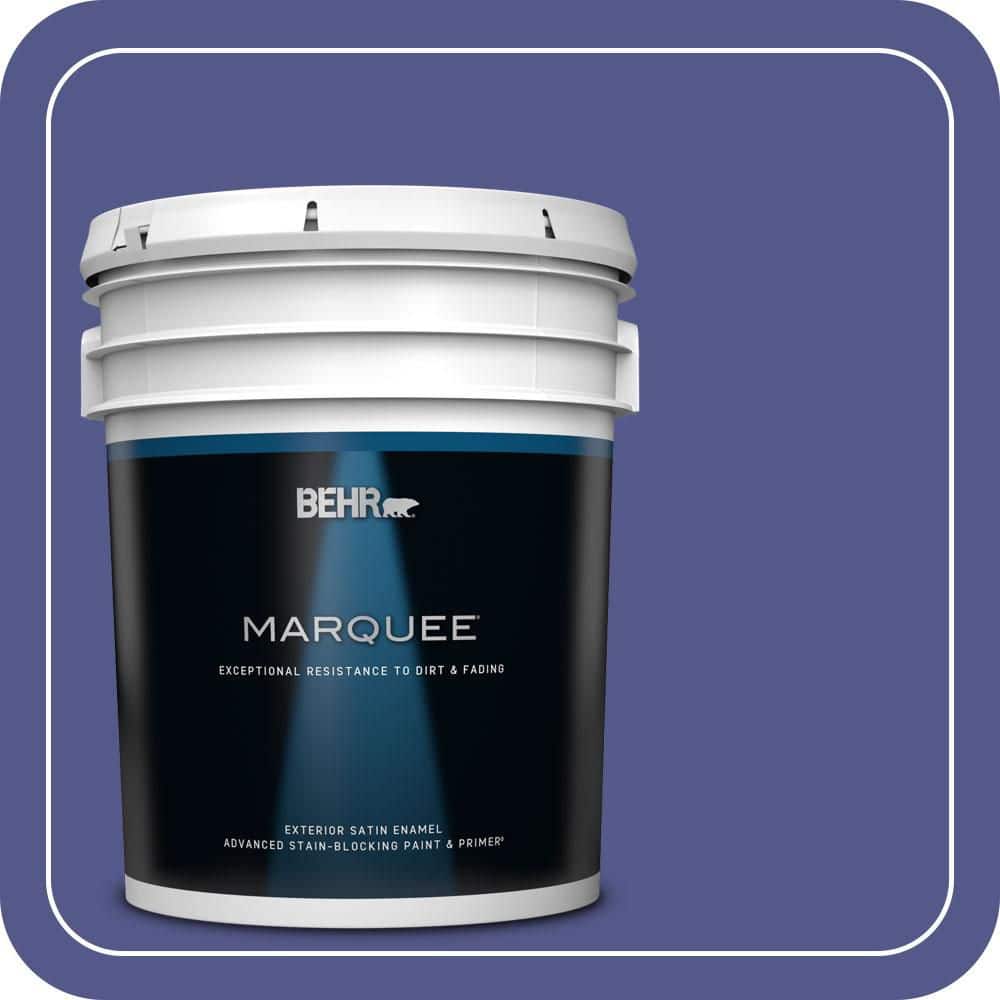 BEHR MARQUEE 5 gal. #620B-7 Wild Elderberry Satin Enamel Exterior Paint & Primer
