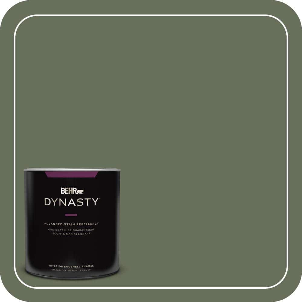 BEHR DYNASTY 1 qt. #N390-6 Laurel Garland One-Coat Hide Eggshell Enamel Interior Stain-Blocking Paint and Primer
