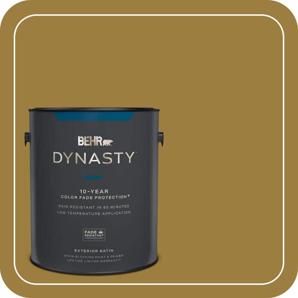 BEHR DYNASTY 1 gal. #S-H-380 Burnished Bronze Satin Enamel Exterior Stain-Blocking Paint & Primer