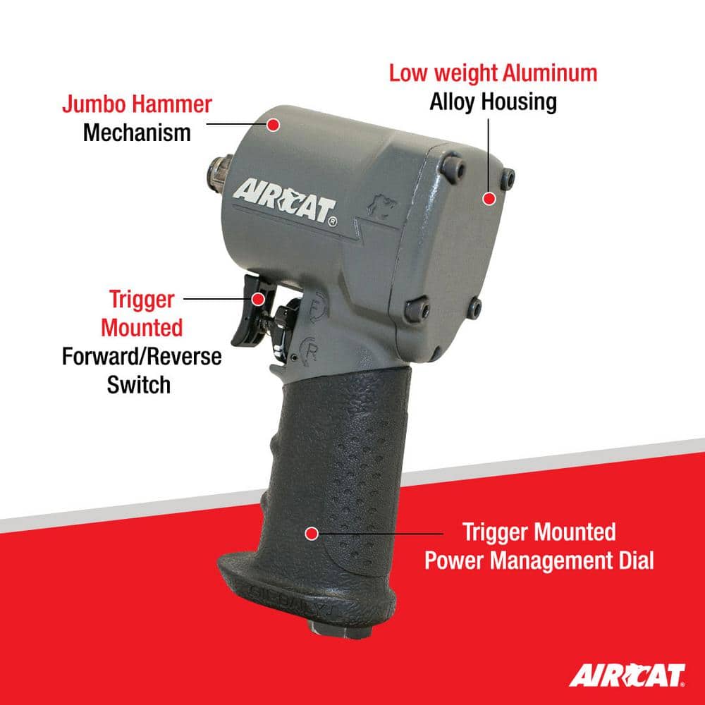 AIRCAT 3/8 in. Compact Impact Wrench (2)