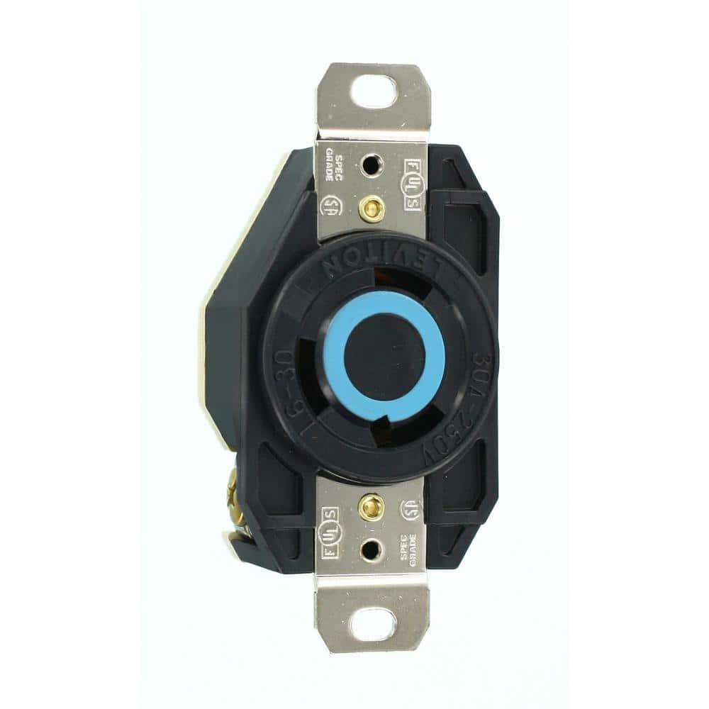 Leviton 250-Volt 3-Wire Locking Single Outlet, 2620-CS (2)