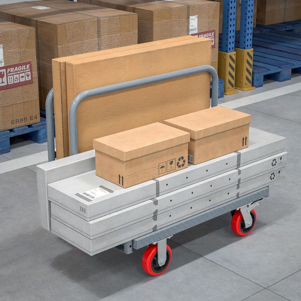 Unbranded Heavy Duty Steel Drywall Cart Panel Truck Lumber Cart for Moving Tools Plywood Lockable Casters, 2000 lbs. Load Capacity
