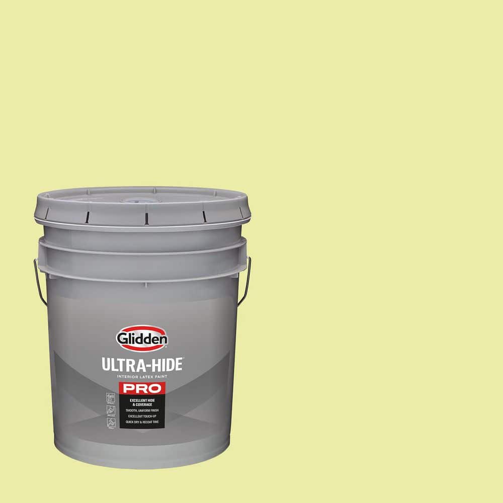Glidden Ultra-Hide 5 Gal. PPG1216-4 Lemon Pepper Semi-Gloss Interior Paint