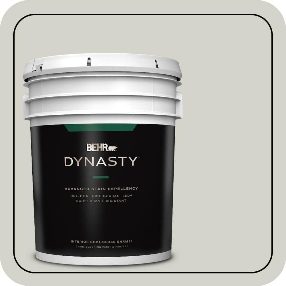 BEHR DYNASTY 5 gal. #N370-2 Eon Semi-Gloss Enamel Interior Stain-Blocking Paint & Primer