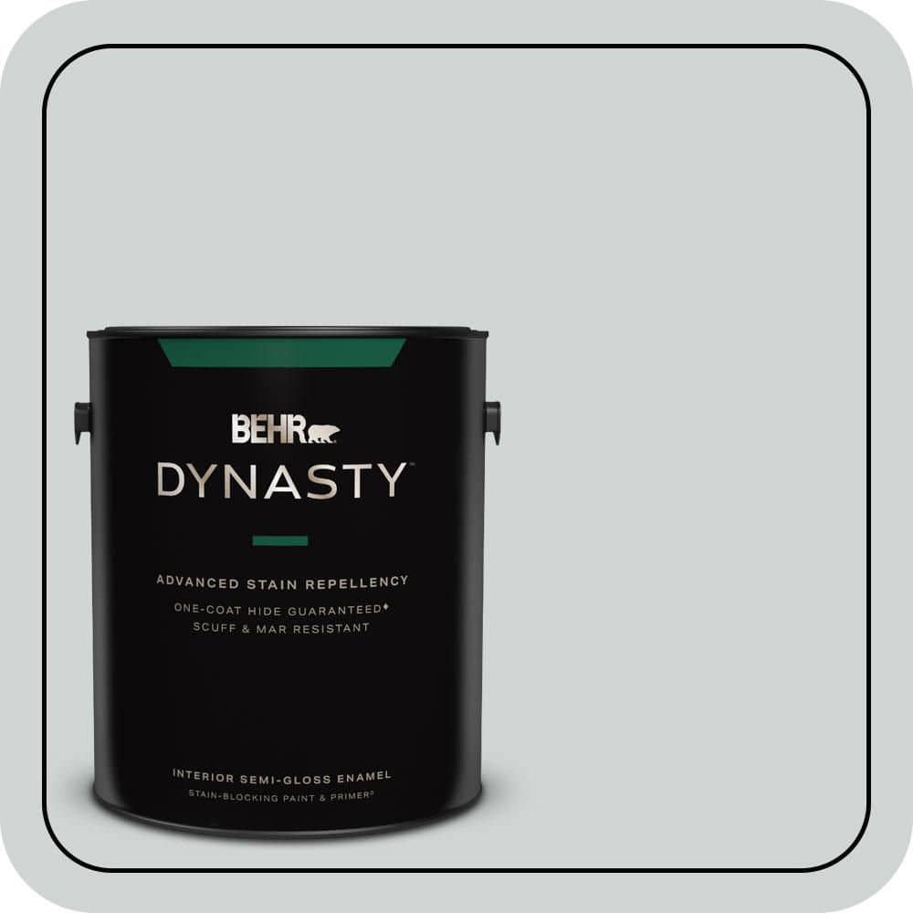 BEHR DYNASTY 1 gal. #N450-1 Evaporation Semi-Gloss Enamel Interior Stain-Blocking Paint & Primer