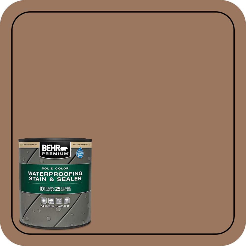 BEHR PREMIUM 1 qt. #S220-6 Baked Sienna Solid Color Waterproofing Exterior Wood Stain and Sealer (1)