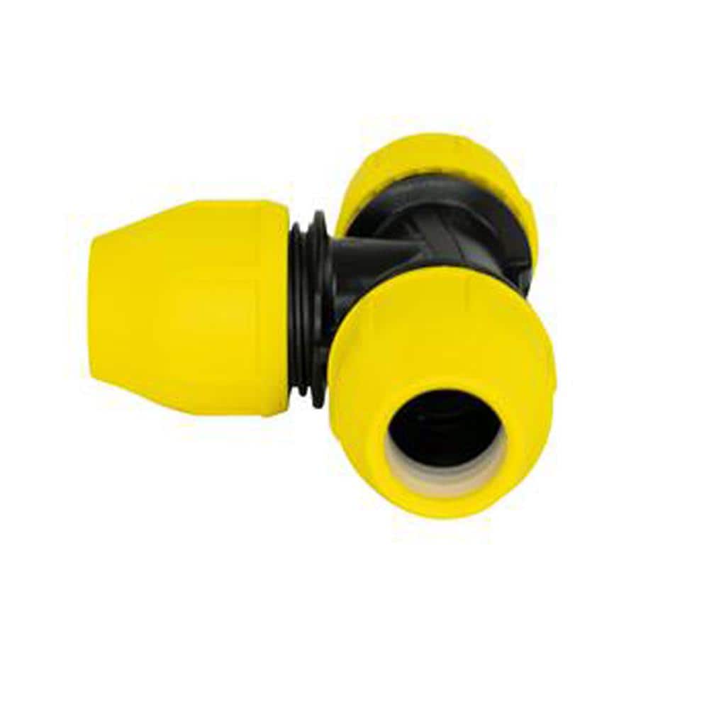 HOME-FLEX 1/2 in. IPS DR 9.3 Underground Yellow Poly Gas Pipe Tee (3)