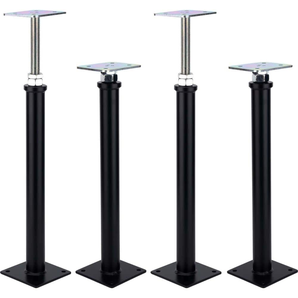 Unbranded Adjustable Floor Jack Posts 16.5 in. to 20.5 in. Heavy Duty Leveling Lift Supports Mini Screw Jack 4-Pack