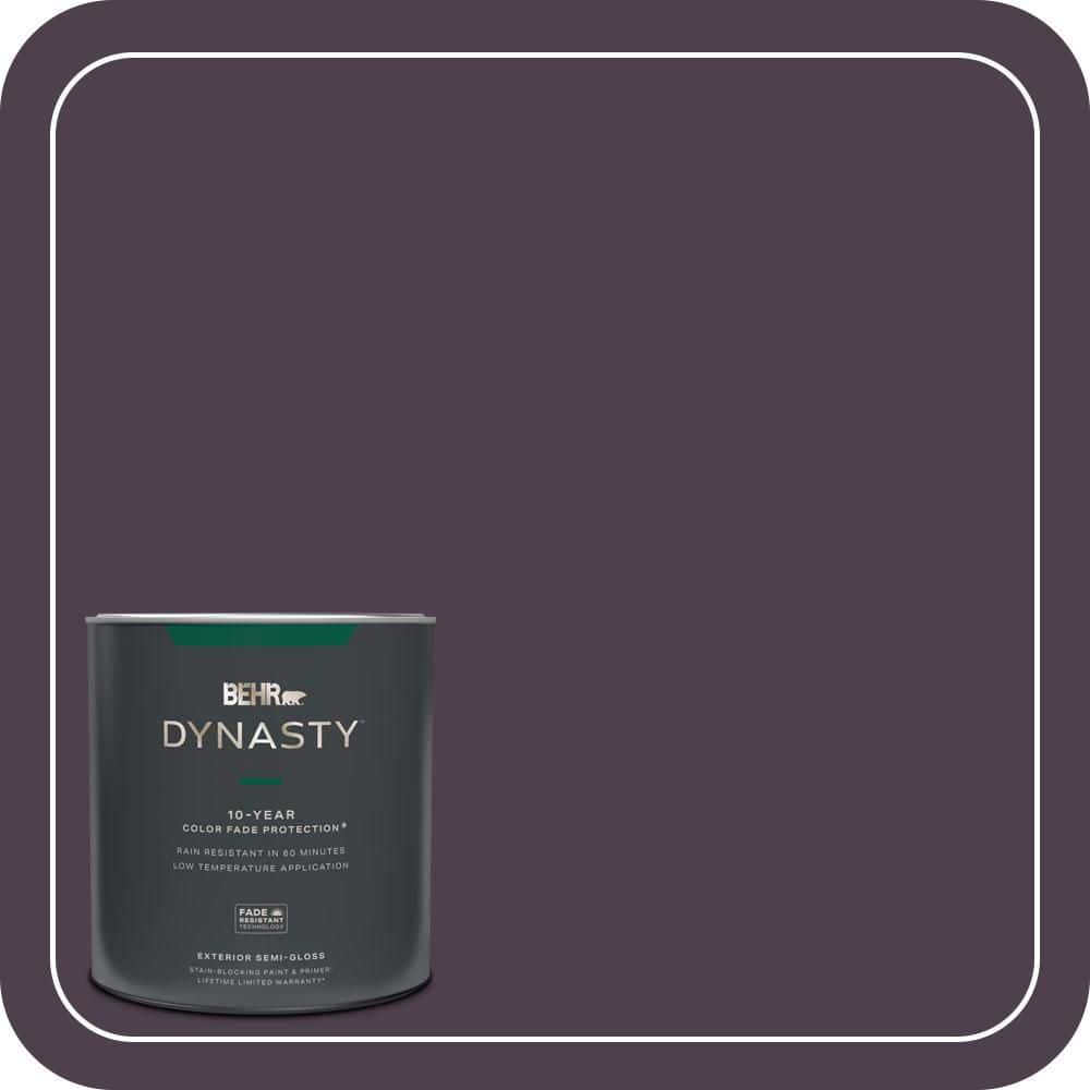 BEHR DYNASTY 1 qt. #T13-10 Plum Orbit Semi-Gloss Exterior Stain-Blocking Paint & Primer