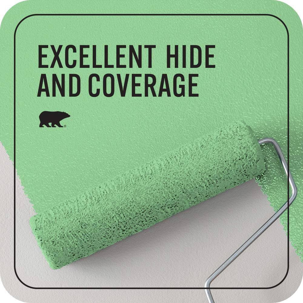 BEHR PREMIUM PLUS #P390-4 Young Green Flat Interior/Exterior Paint & Primer Color Sample (4)