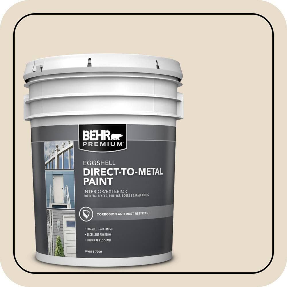 BEHR PREMIUM 5 gal. #23 Antique White Eggshell Direct to Metal Interior/Exterior Paint