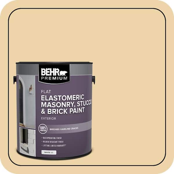 BEHR PREMIUM 1 gal. #MS-35 Woodland Cream Elastomeric Masonry, Stucco and Brick Exterior Paint (2)