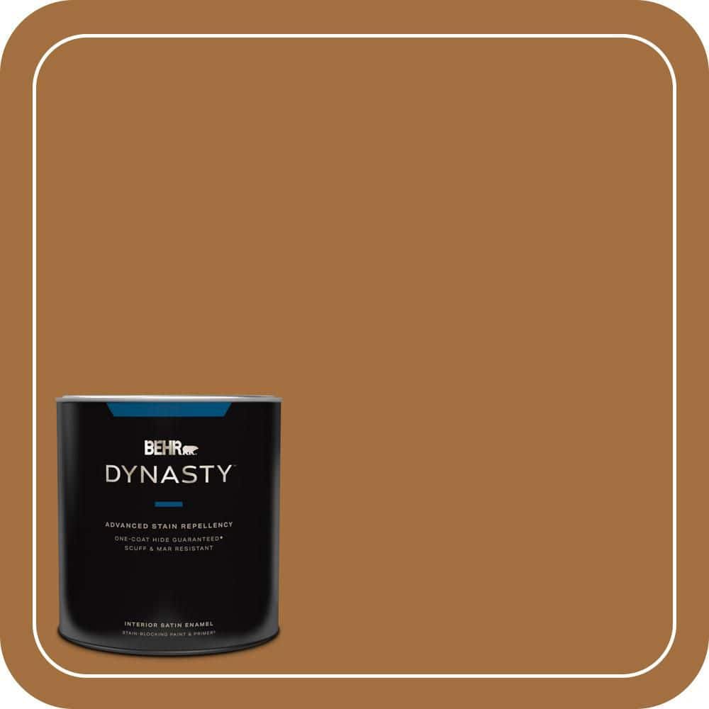 BEHR DYNASTY 1 qt. #MQ4-05 Castellina One-Coat Hide Satin Enamel Interior Stain-Blocking Paint & Primer