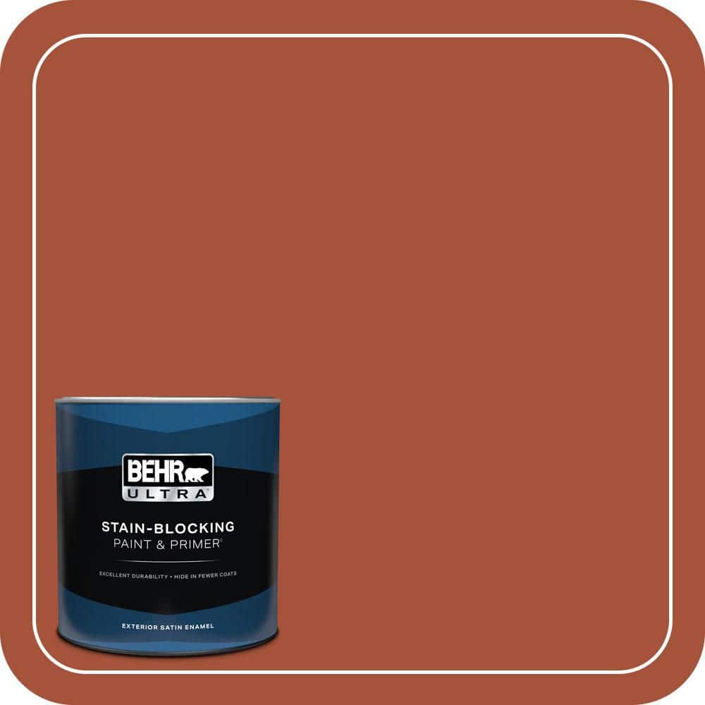 BEHR ULTRA 1 qt. #S-H-210 New Penny Satin Enamel Exterior Paint & Primer